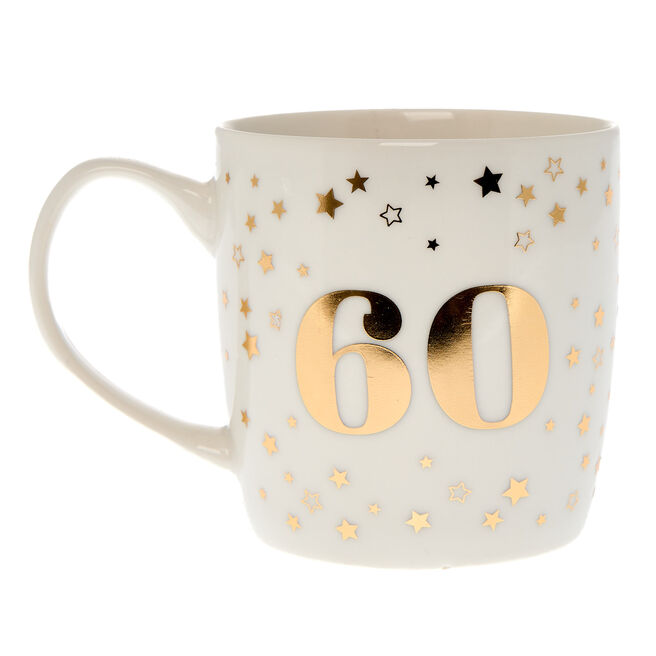 Blue & Gold 60th Birthday Mug In A Box