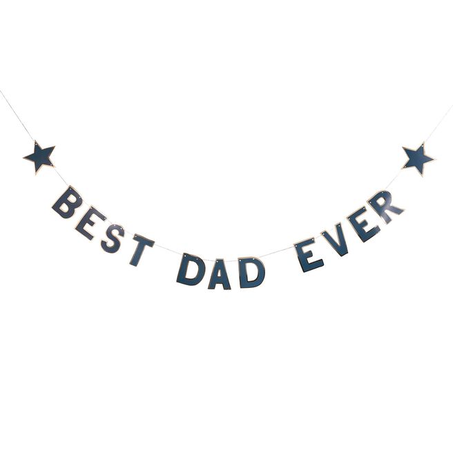 Navy Best Dad Ever Card Banner 2.5m