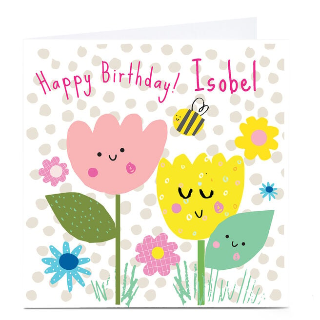 Personalised Squirrel Bandit Birthday Card - Birthday Bee