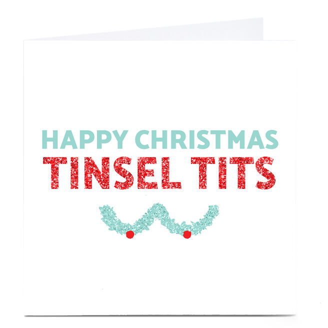 Personalised Christmas Card - Tinsel Tits
