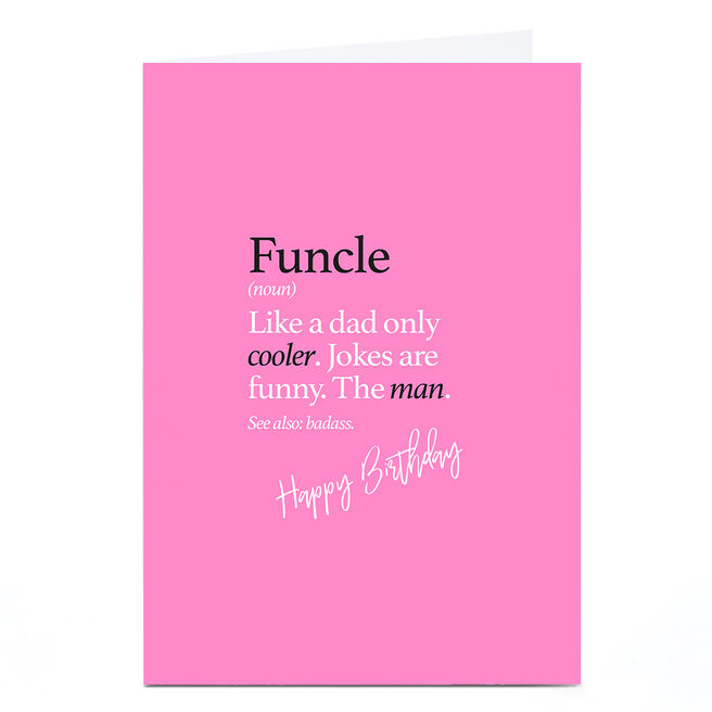 Personalised Punk Birthday Card - Funcle