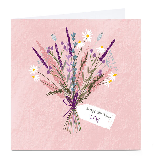 Personalised Emma Valenghi Card - Bunch Of Flowers
