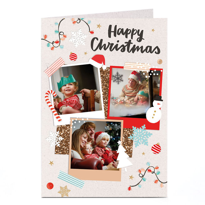 Multi Photo Christmas Card - Three Photos