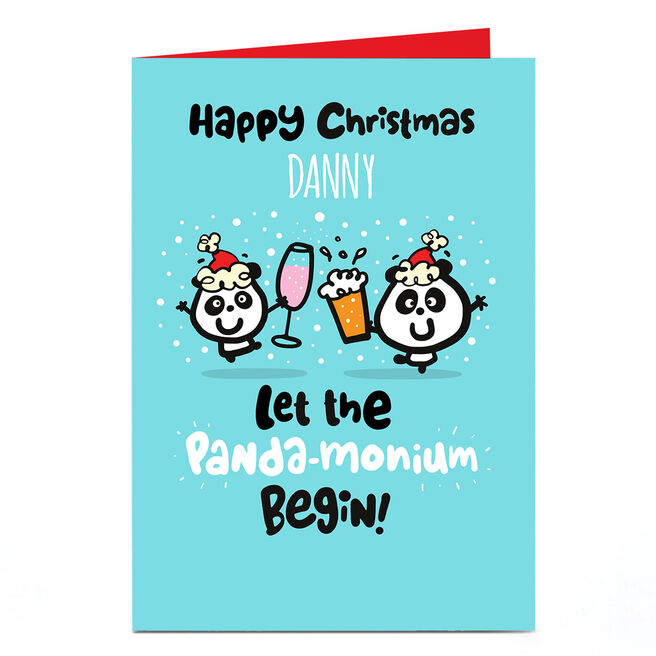 Personalised Fruitloops Christmas Card - Panda-monium