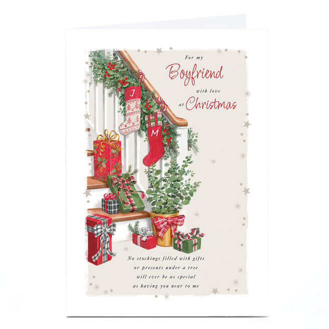 Personalised Christmas Card - Festive Staircase