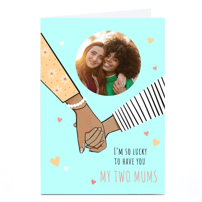 Personalised Mother's Day Card - Holding Hands - My Two Mums
