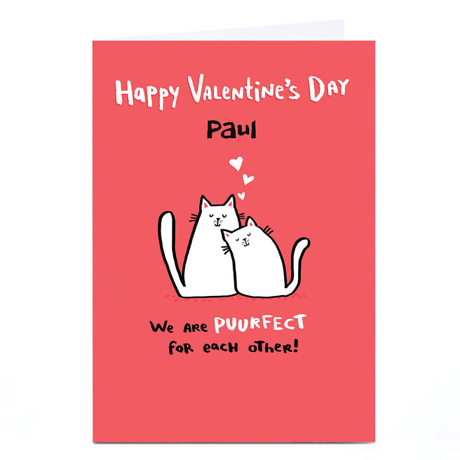 Personalised Hew Ma Valentine's Day Card - Puurfect