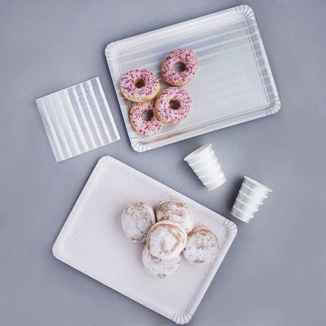 Metallic Iridescent Paper Trays - Pack of 4