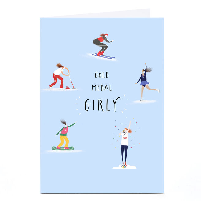 Birthday Card - Gold Medal Girly