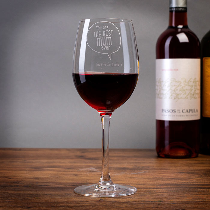 Best mum ever wine glass deals