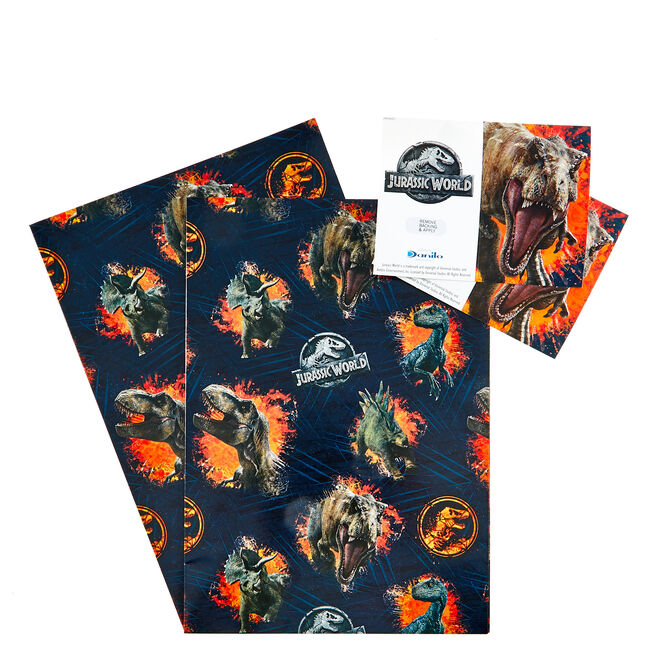 Jurassic World Wrapping Paper & Gift Tags - Pack Of 2