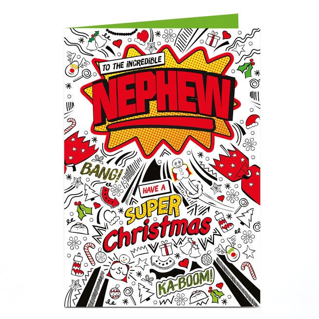 Christmas Personalised Card - SUPER Christmas Nephew