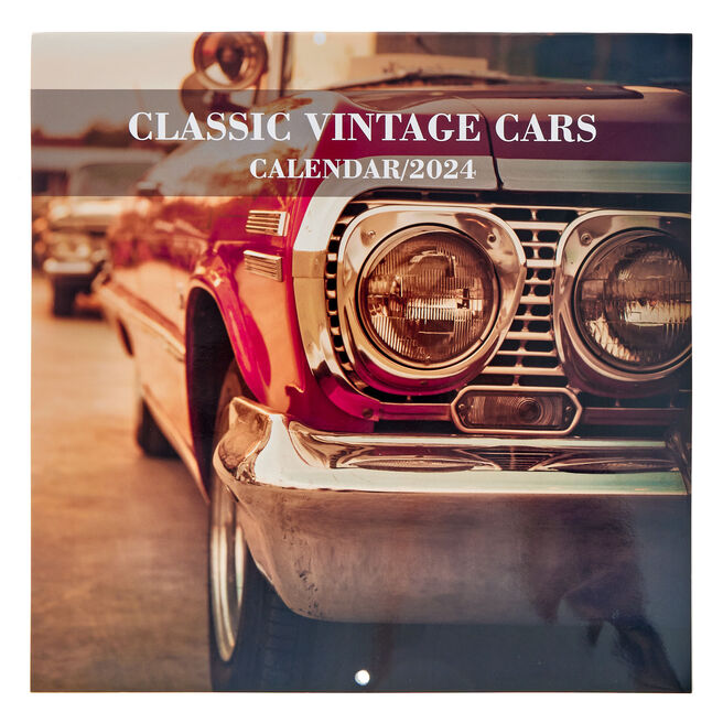 Classic Vintage Cars 2024 Square Calendar