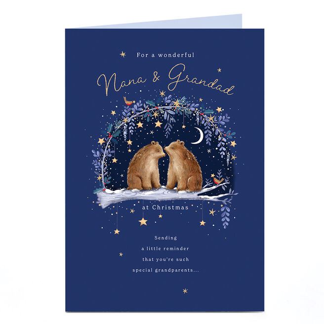 Christmas Card - Such Special Grandparents Bears, Nana & Grandad