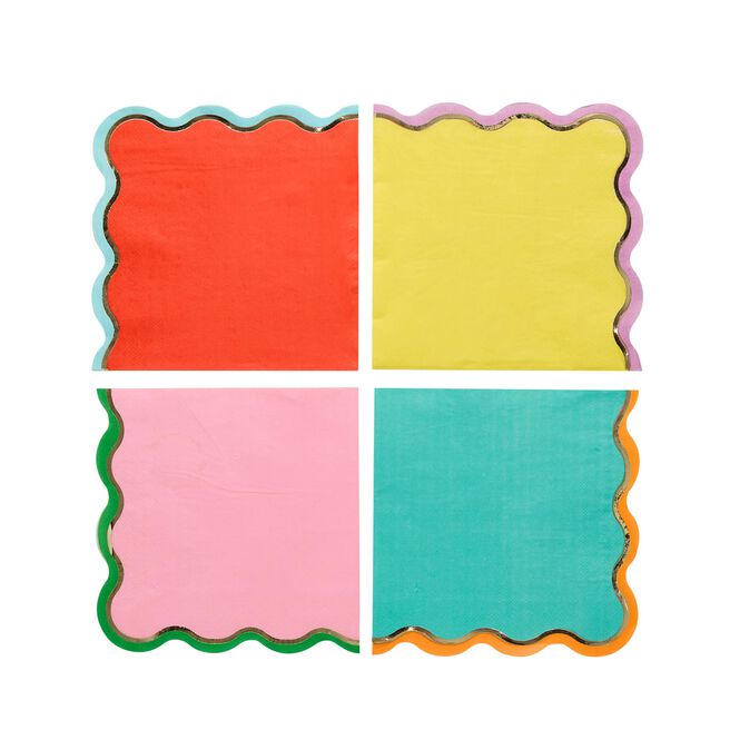 Premium Brights Paper Napkins - Pack of 16