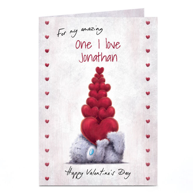 Personalised Tatty Teddy Valentine's Day Card - For My Amazing, One I Love