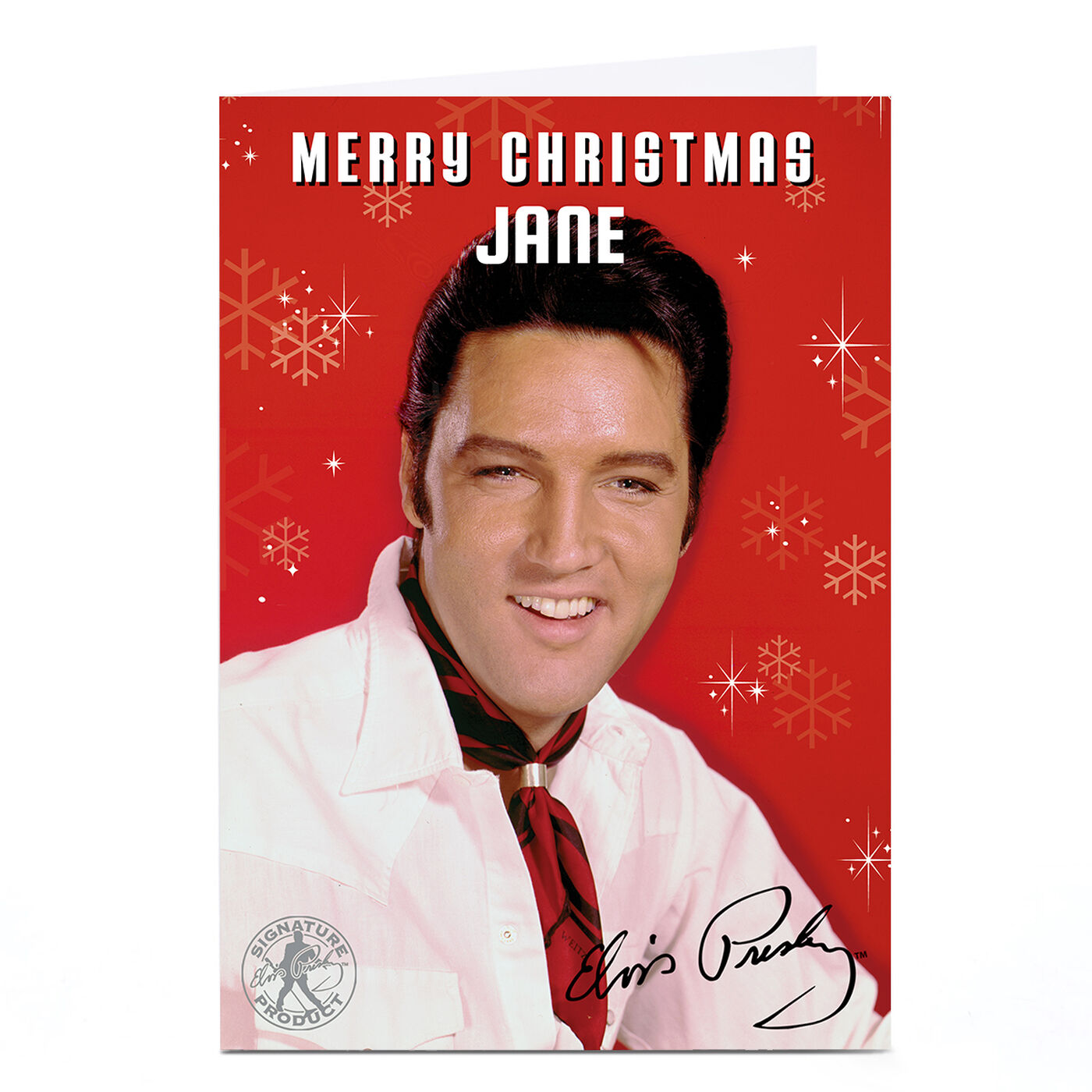 Buy Personalised Elvis Christmas Card Printed Autograph for GBP 2.29 Card Factory UK