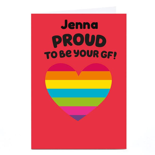 Personalised Hello Munki Valentine's Day Card -  Proud to be your Girlfriend