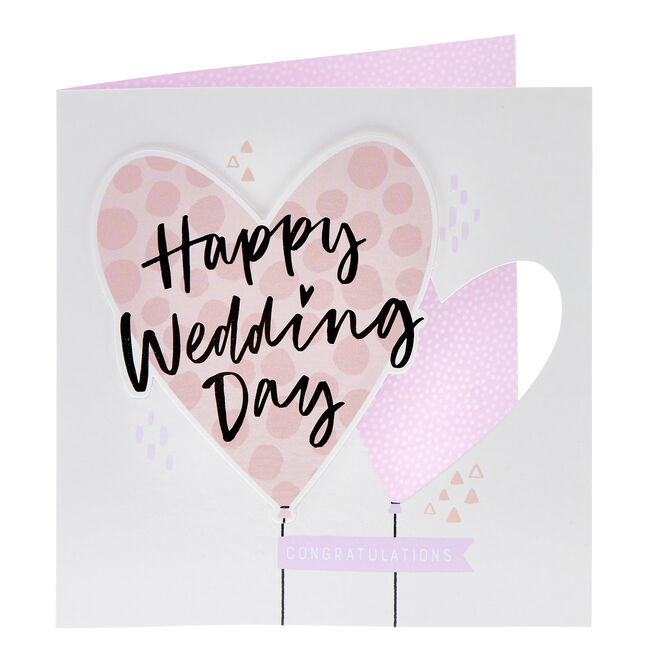 Die Cute Heart Wedding Card