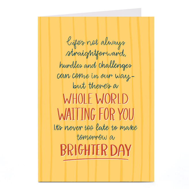 Personalised Card - Whole World Waiting for You