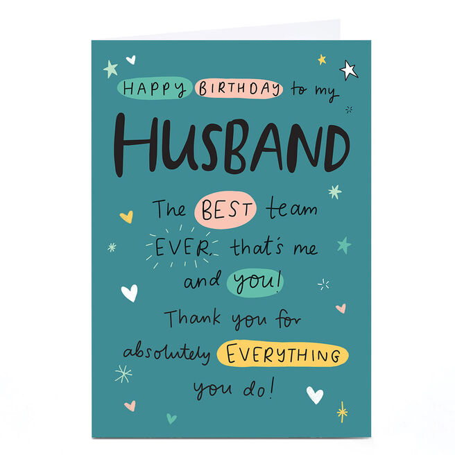 Birthday Card - Best Team Ever, Husband