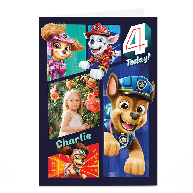 Photo Paw Patrol Movie 4th Birthday Card