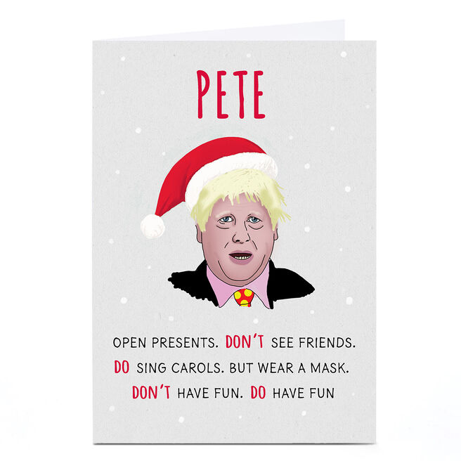Personalised Lockdown Christmas Card - Don't See Friends