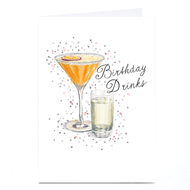 Personalised Birthday Card - Birthday Drinks Cocktails