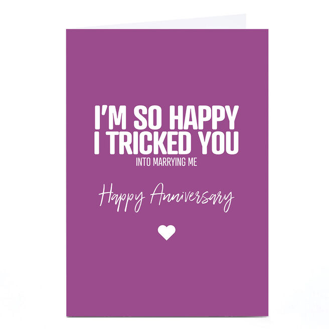 Personalised Punk Cards Anniversary Card - Tricked You