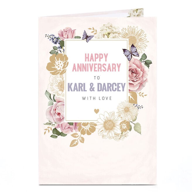 Personalised Anniversary Card - With Love