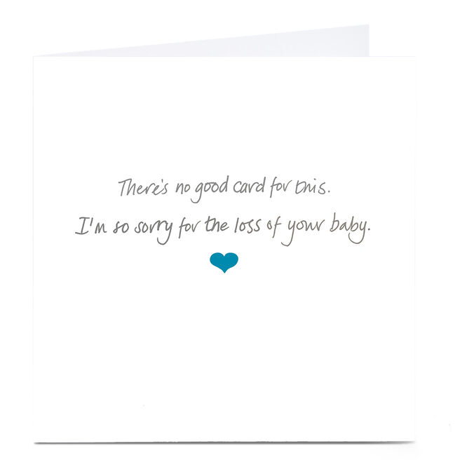 Personalised Charity Miscarriage Card - I'm So Sorry