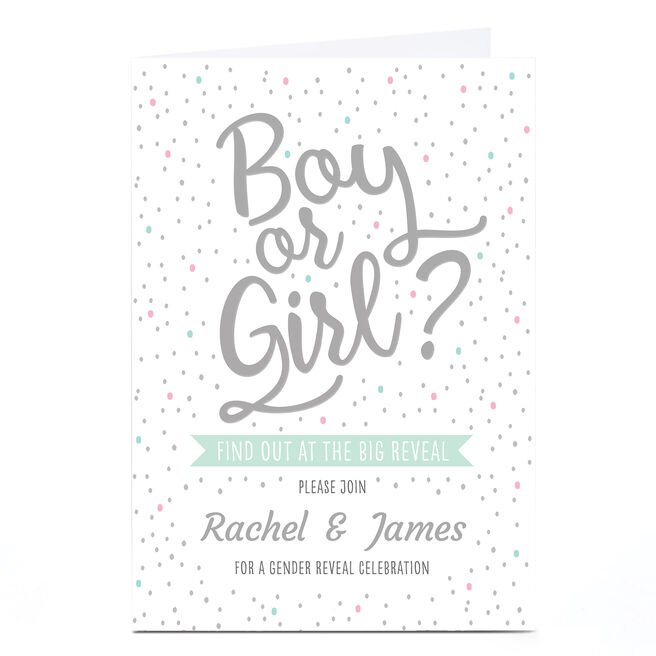 Personalised Gender Reveal Party Invitation - Boy Or Girl?