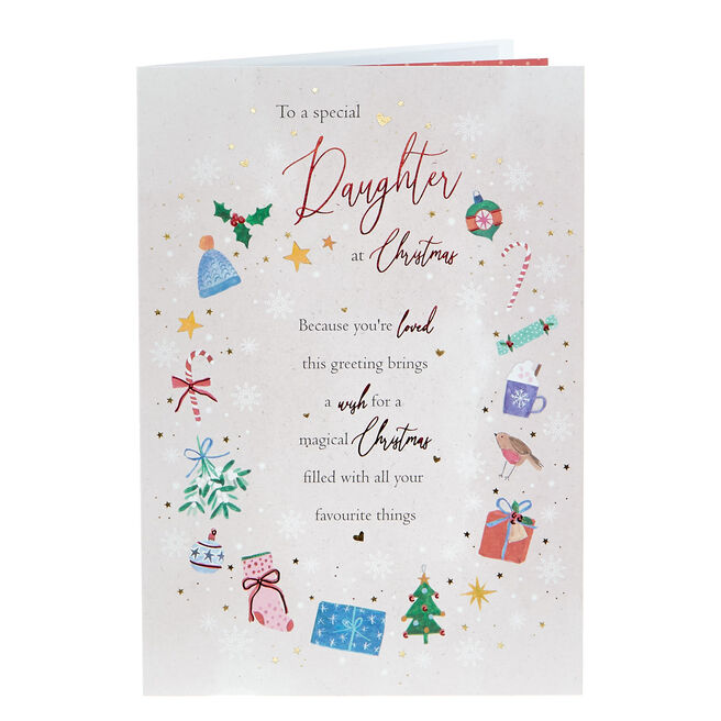 Christmas Card - Special Daughter Because You're Loved