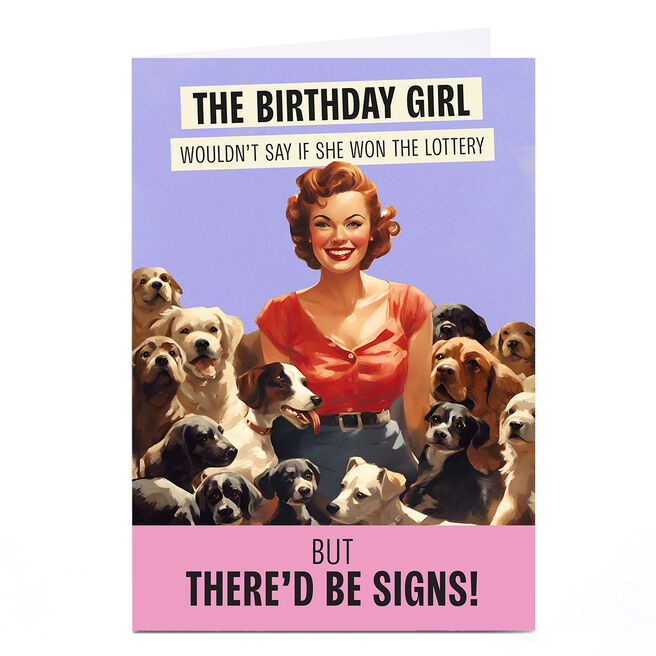 Personalised Birthday Card - Won The Lottery