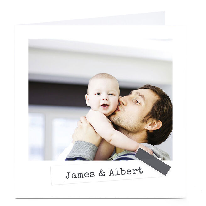 Photo Card - Plain With Grey Tape