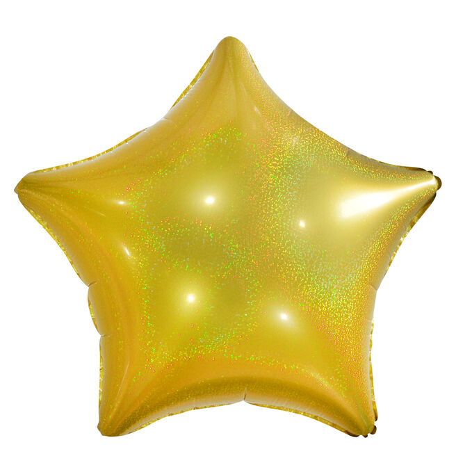 Gold Star Foil Helium Balloon