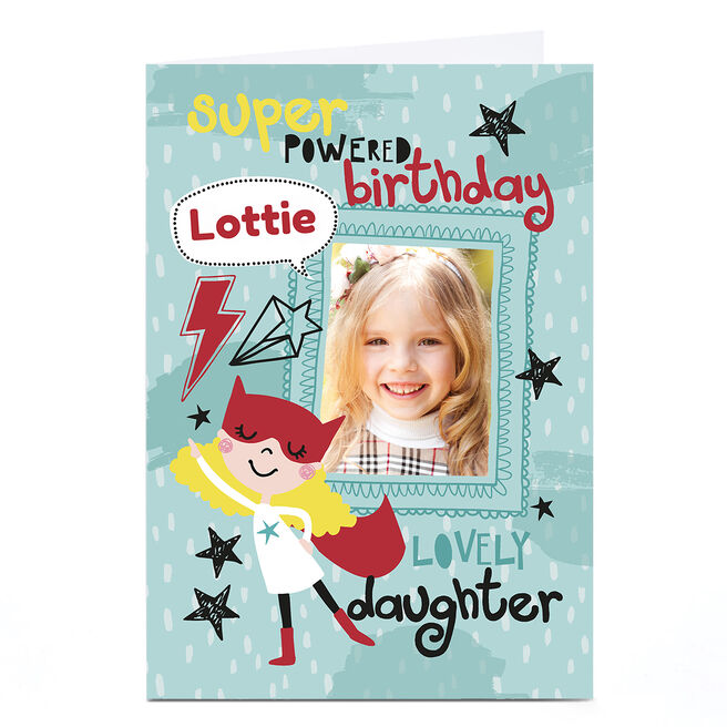 Photo Bev Hopwood Birthday Card - Super Powered Daughter