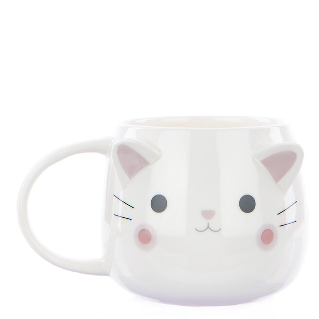 Pawsome Pals - White Cat Mug