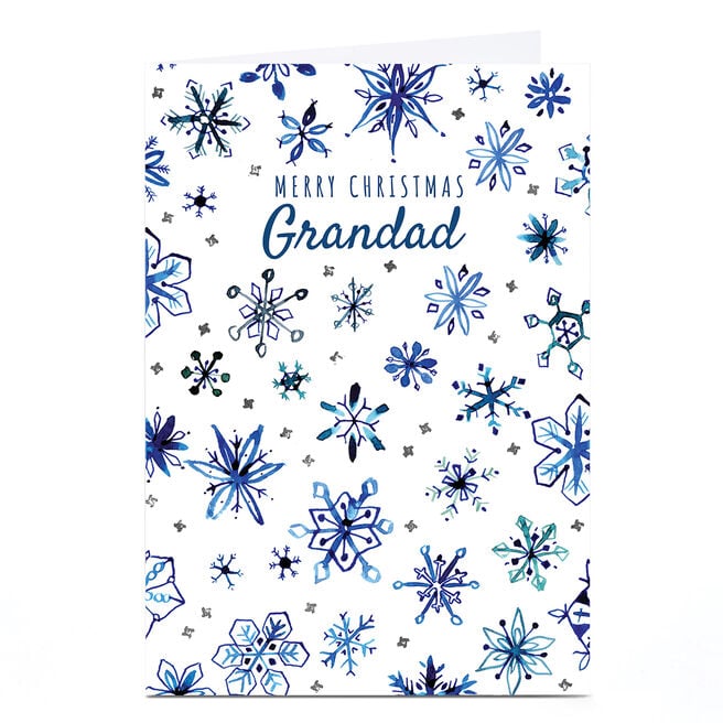 Personalised Rebecca Prinn Christmas Card - Snowflakes