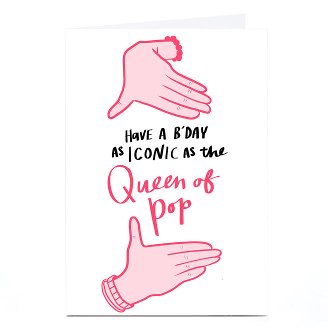 Personalised Birthday Card - Iconic As The Queen Of Pop