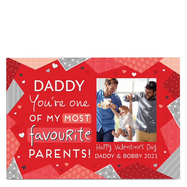 Photo Valentine's Day Card - Favourite Parents Daddy