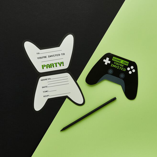 Game Controller Party Invitations - Pack of 10