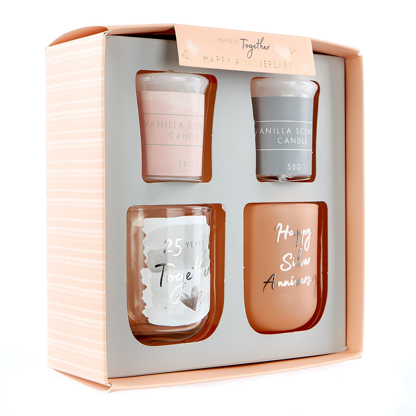 Buy Set of 2 Vanilla Scented Candles 25th Anniversary for GBP 4.99