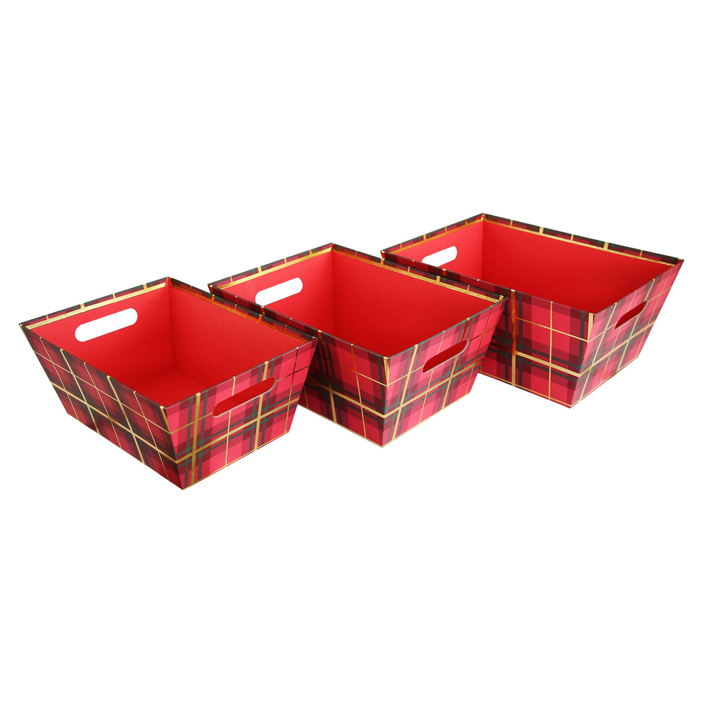 Buy Tartan Christmas Hamper Boxes Set of 3 for GBP 11.99 Card