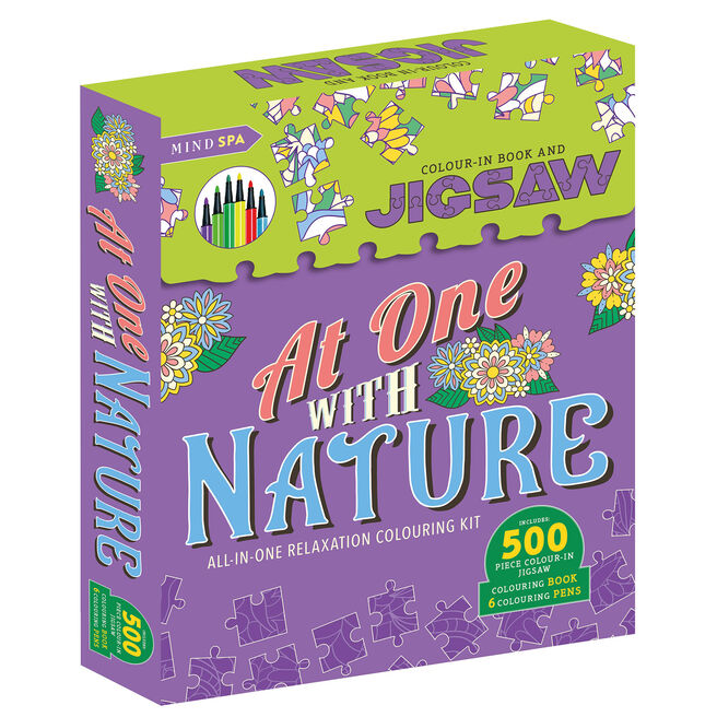 At One With Nature Colouring Book & Jigsaw