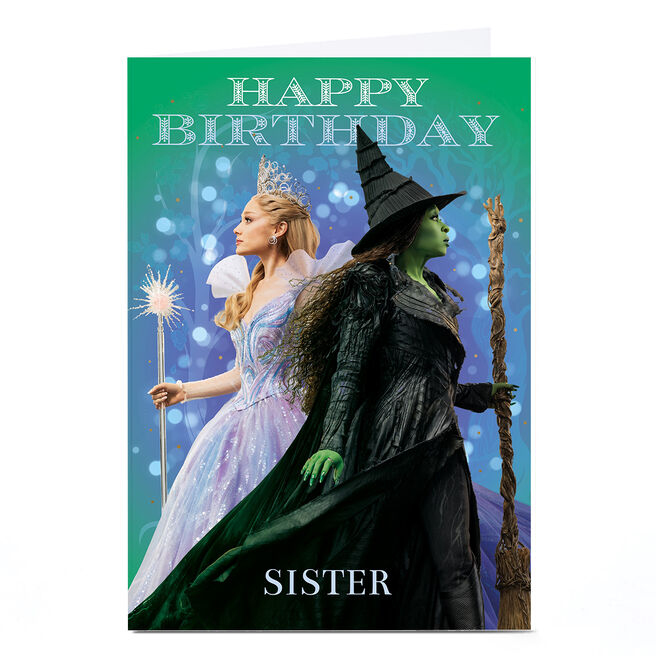 Personalised Wicked Birthday Card - Glinda and Elphaba, Any Name