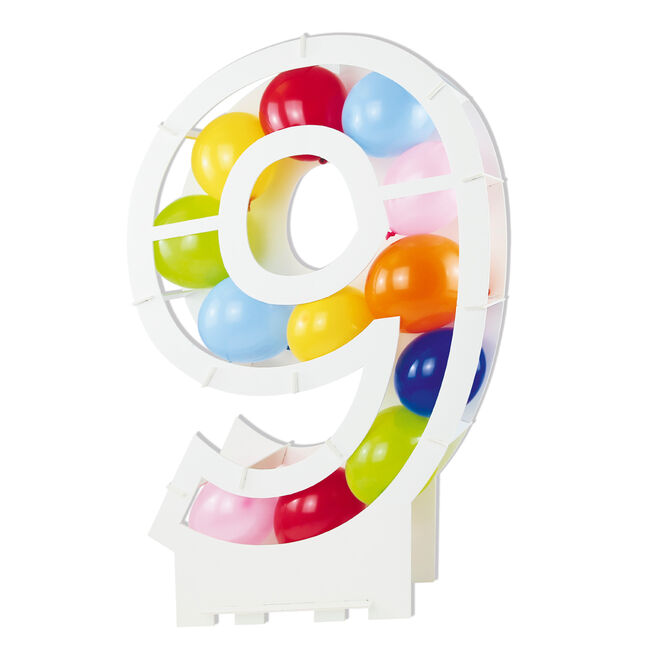 Large Number 9 Balloon Stand