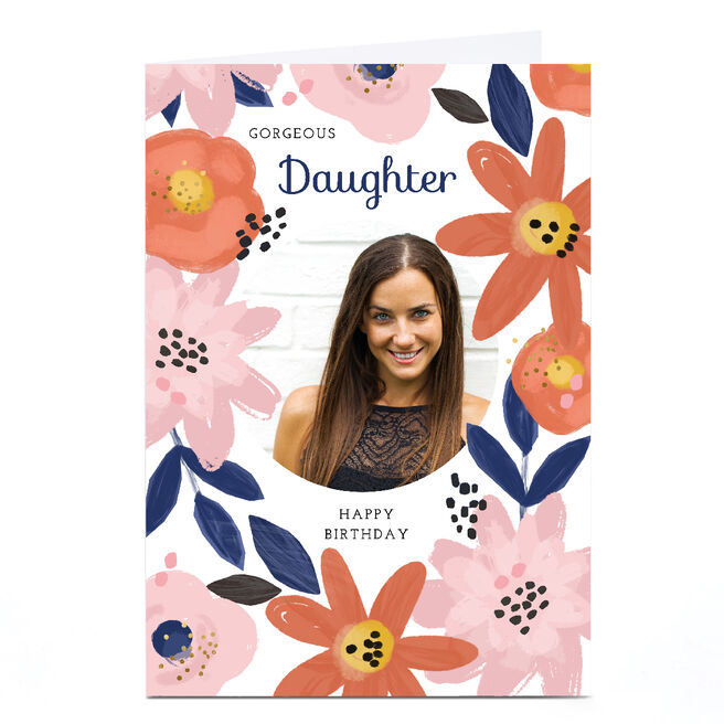 Photo Kerry Spurling Birthday Card - Flower Frame, Daughter