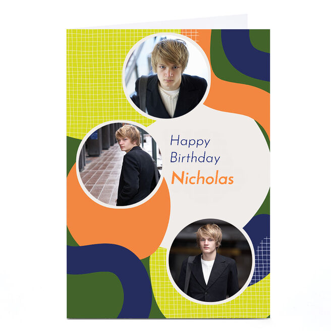 Photo Birthday Card - Happy Birthday Circles