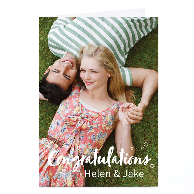 Personalised Congratulations Photo Card - Congratulations Couple